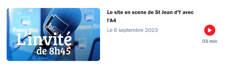 L’A4 était l’invité de France Bleue La Rochelle ce 6 septembre